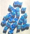 25 12mm Light Sapphire AB Glass Butterfly Beads